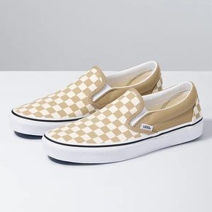 NEW Vans Slip On Checkerboard Cornstalk True White